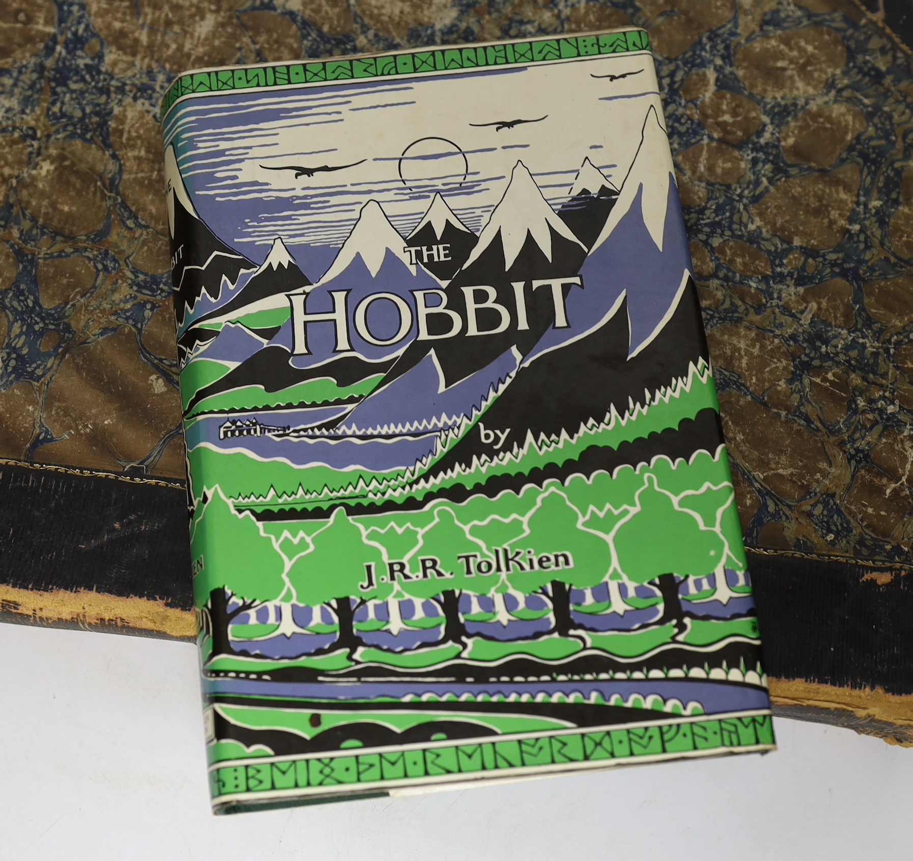 Two books comprising of : The Hobbit by J R R Tolkien fourth edition, and a volume of The Illustrated London News